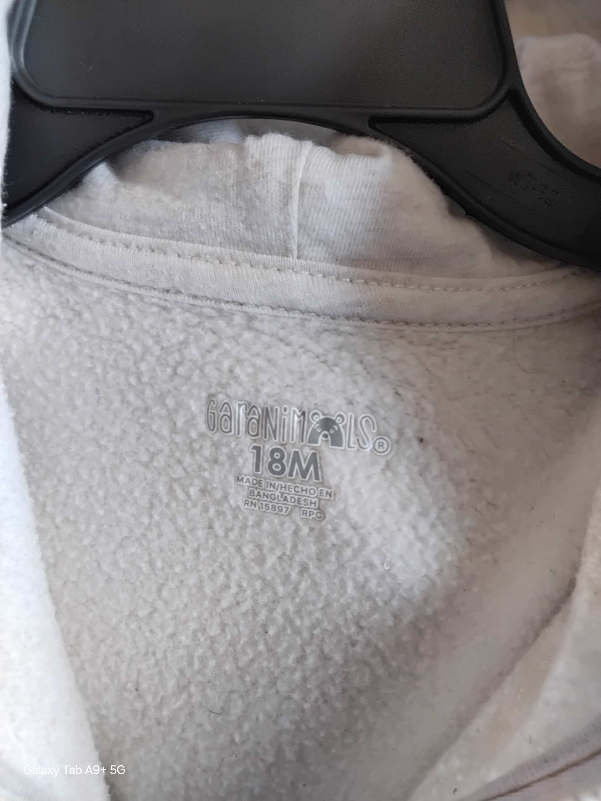 Close-up of Garanimals • Size 18M • Upcycled Zipper Hoodie brand label 